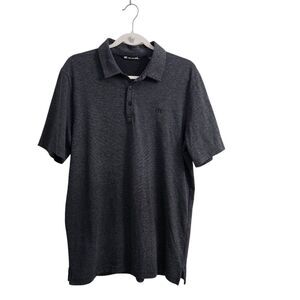Travis Mathew Polo Shirt Mens Large Dark Gray Short Sleeve Golf Casual‎ Top